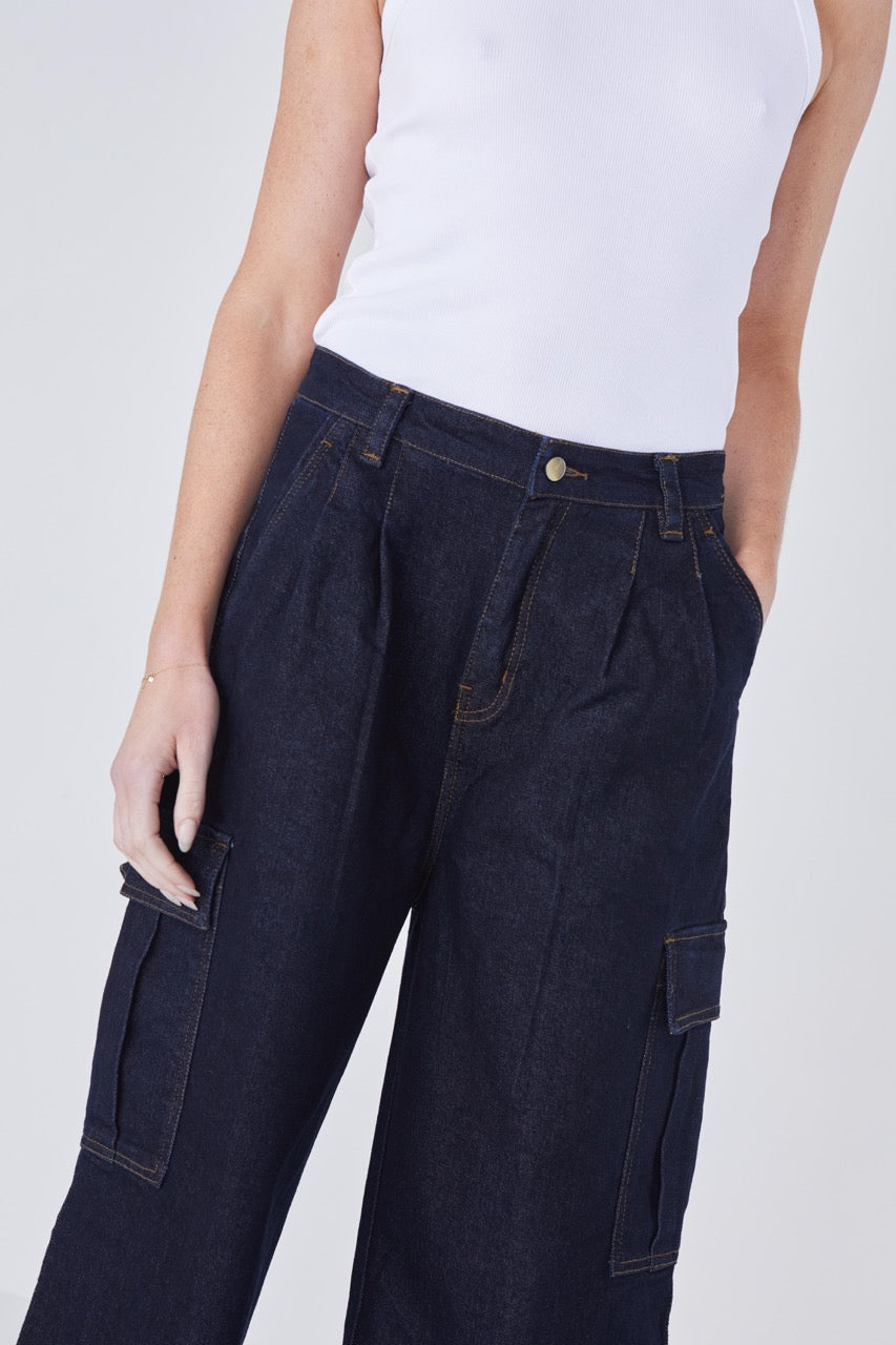 Dante Denim Cargo - Dark Wash