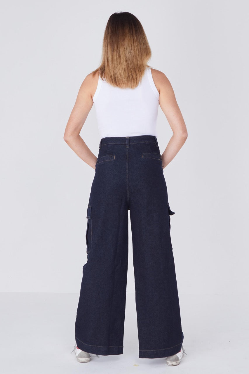 Dante Denim Cargo - Dark Wash