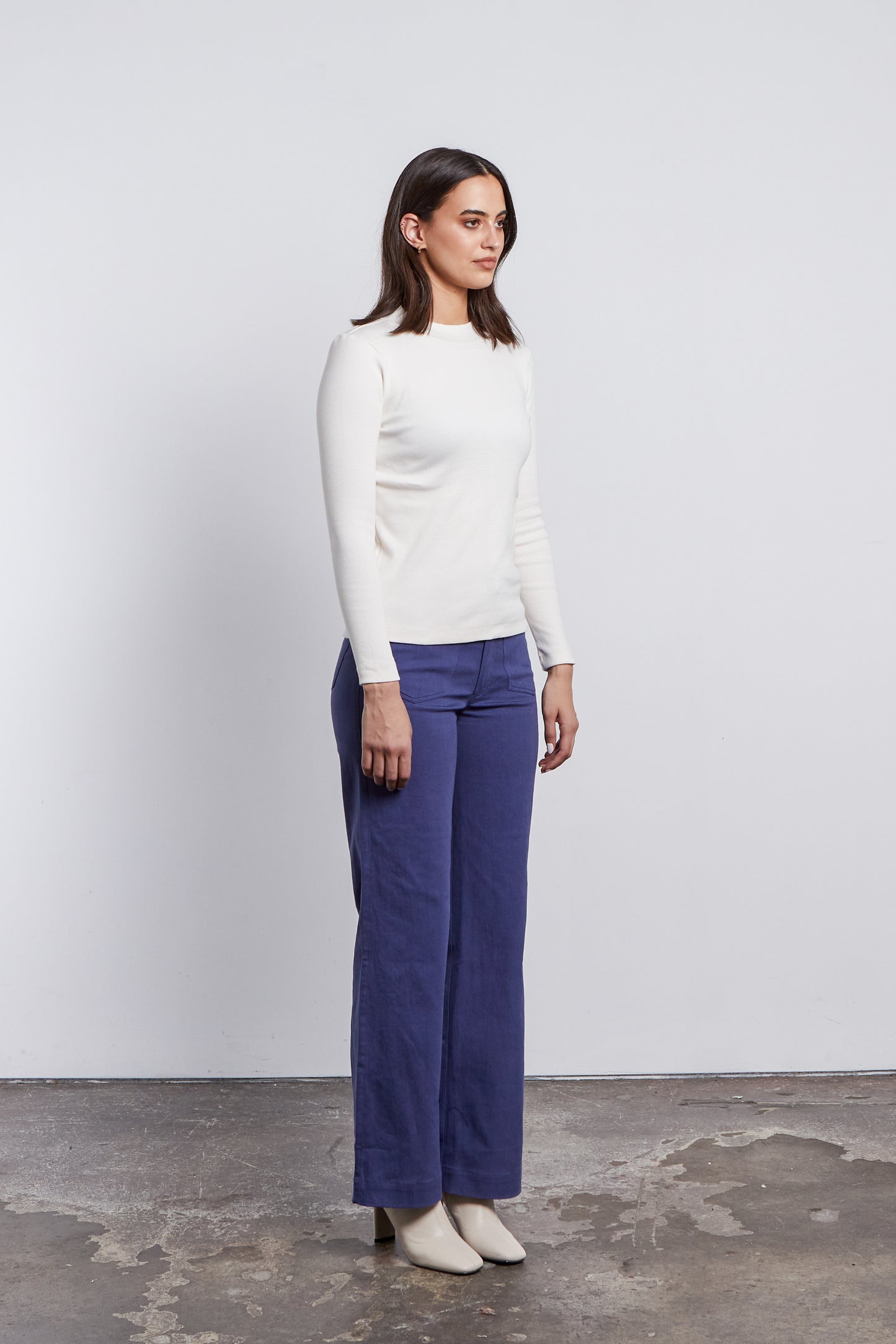 Edison Mock Neck Top - Marshmallow
