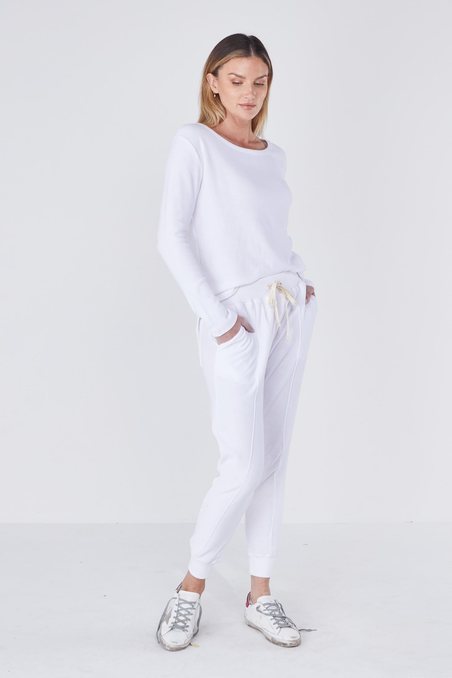 Galaxy Open Knit Sweater - White