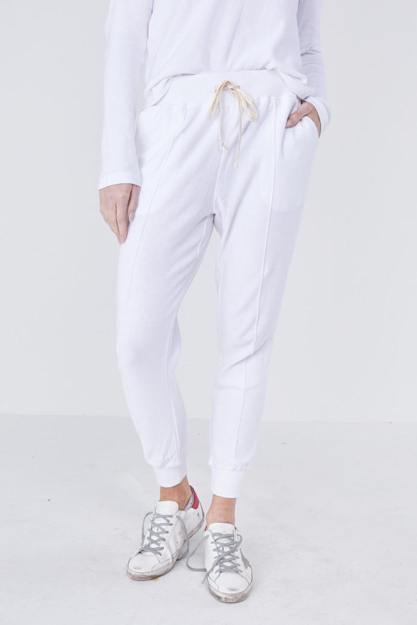 Laguna Open Knit Jogger - White