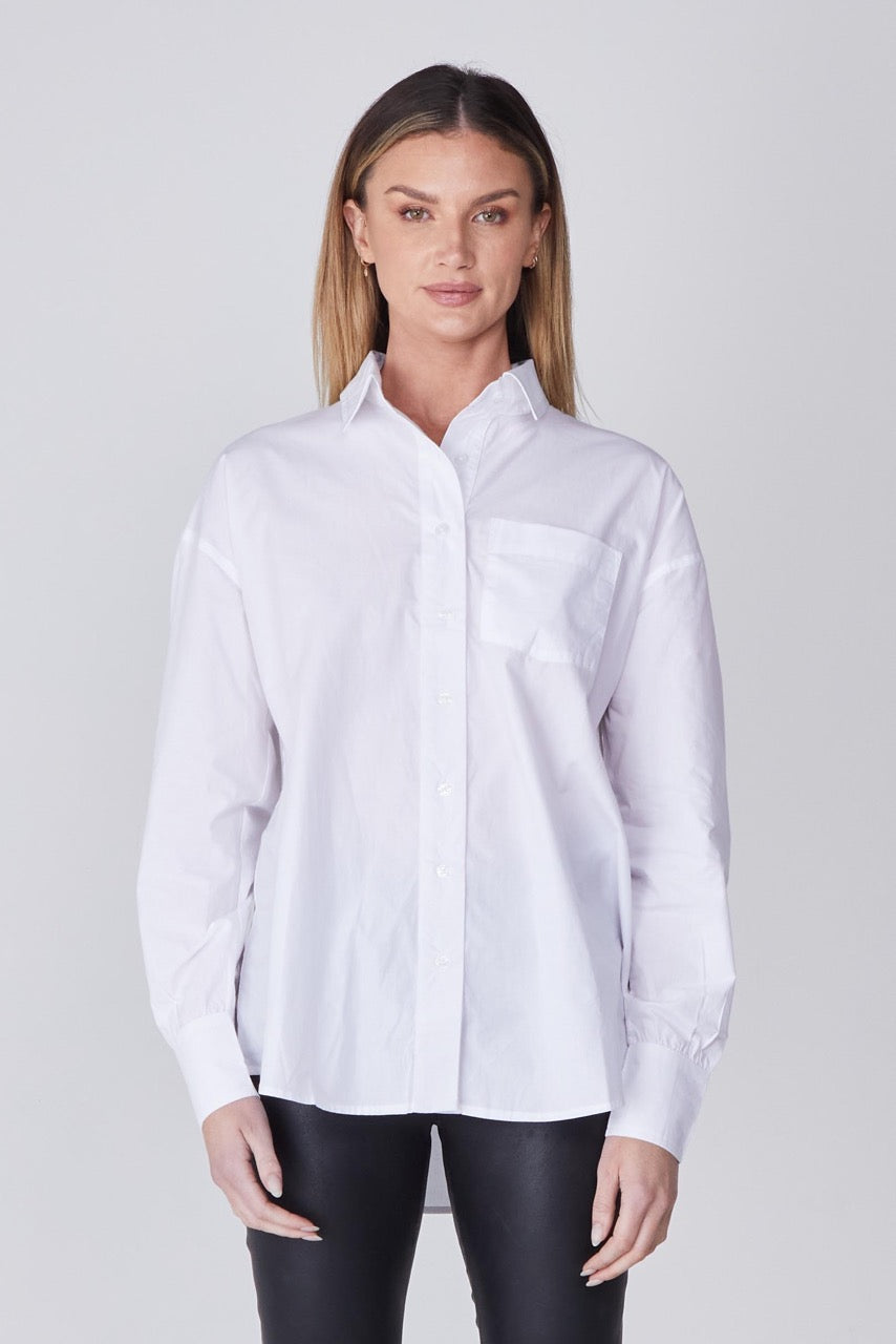 Joliet Oversized Boyfriend Shirt - White