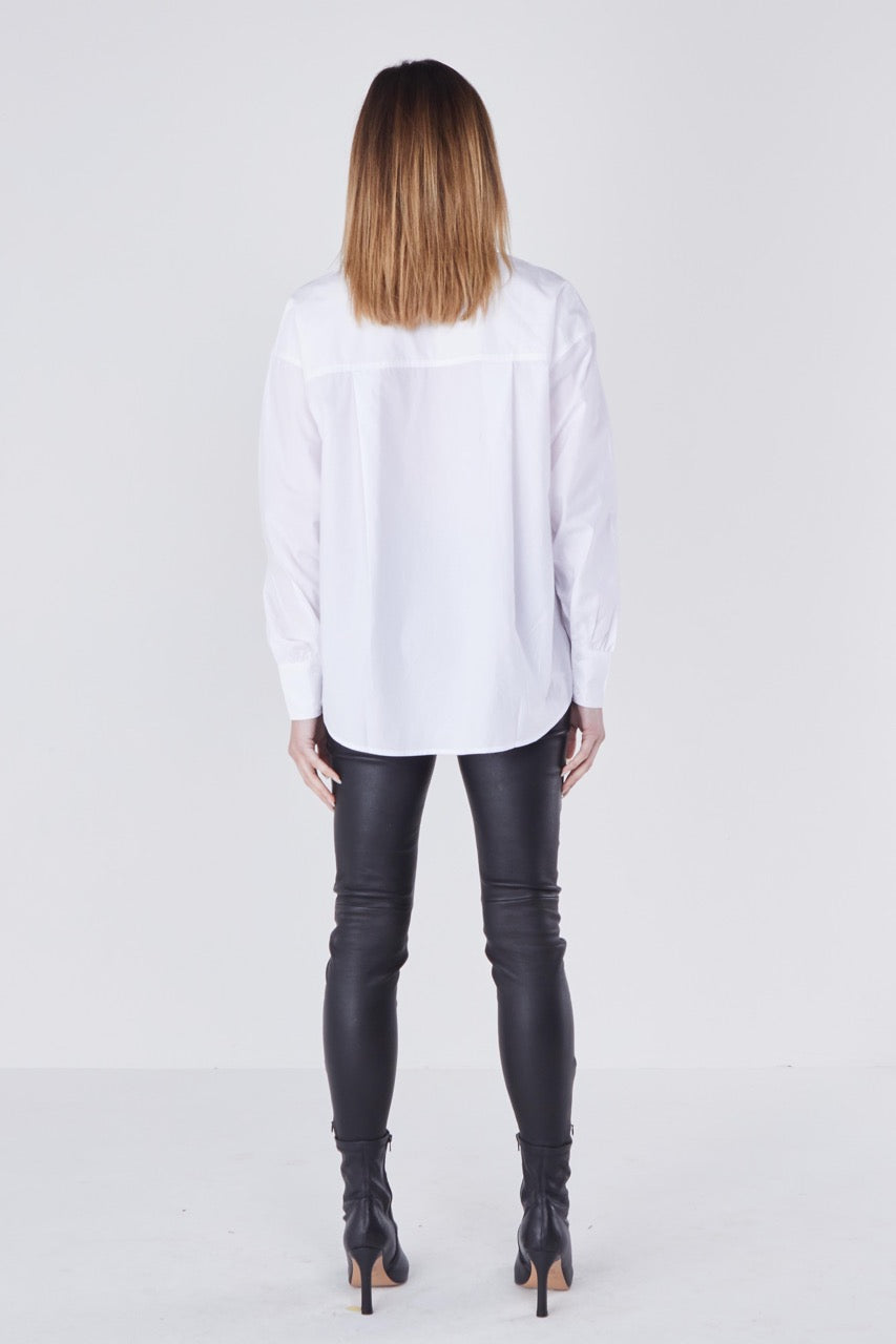 Joliet Oversized Boyfriend Shirt - White