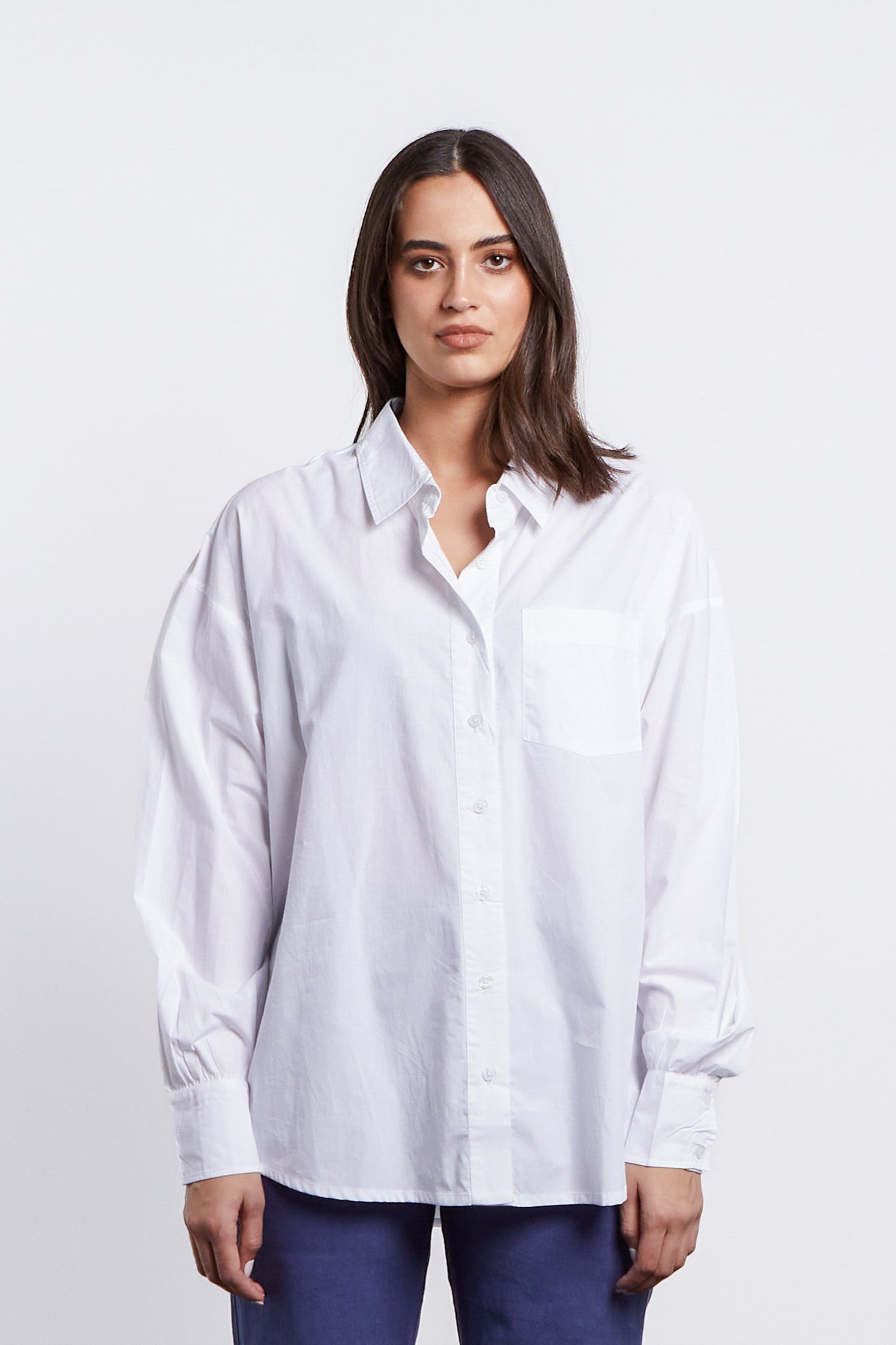Joliet Oversized Boyfriend Shirt - White