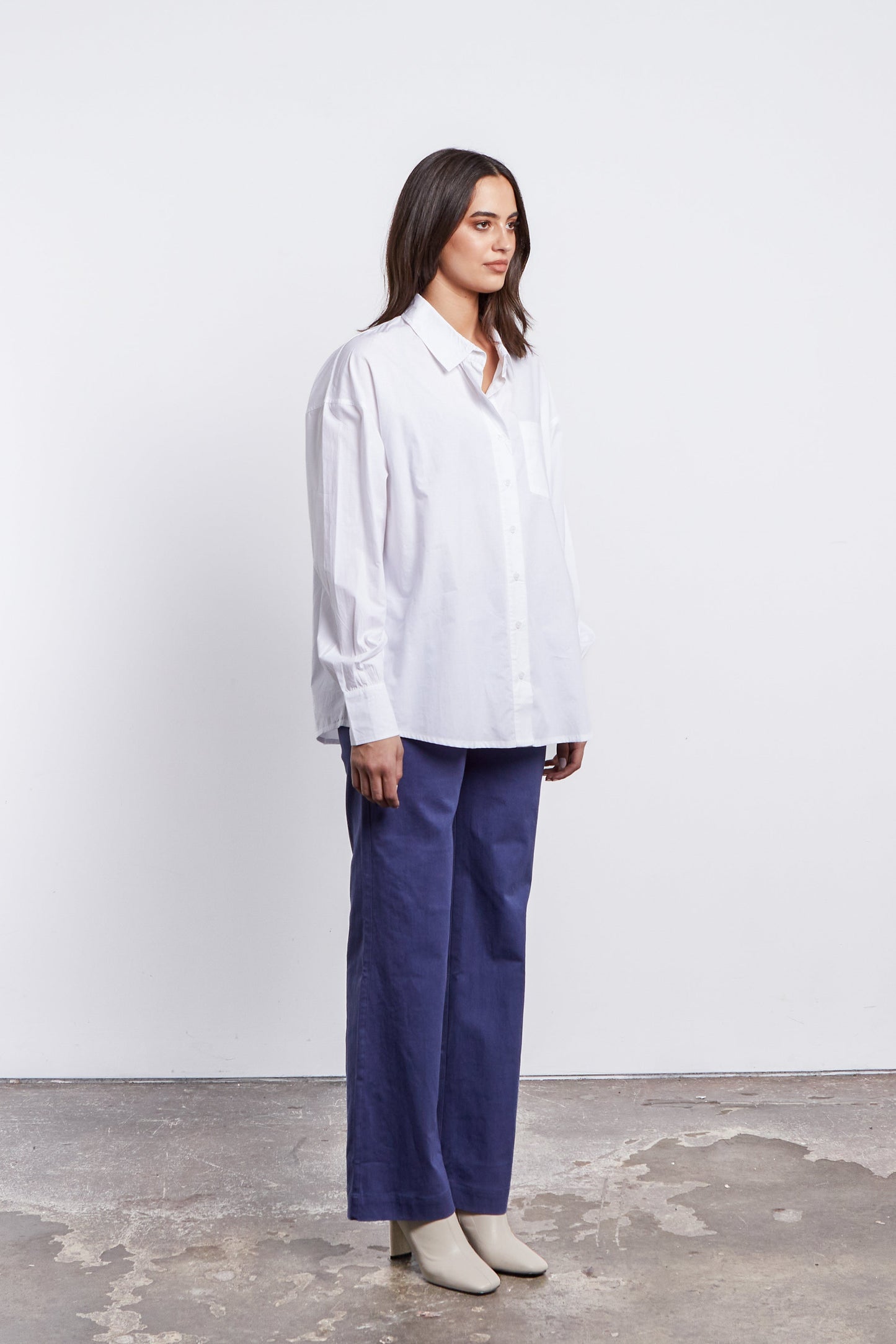 Joliet Oversized Boyfriend Shirt - White