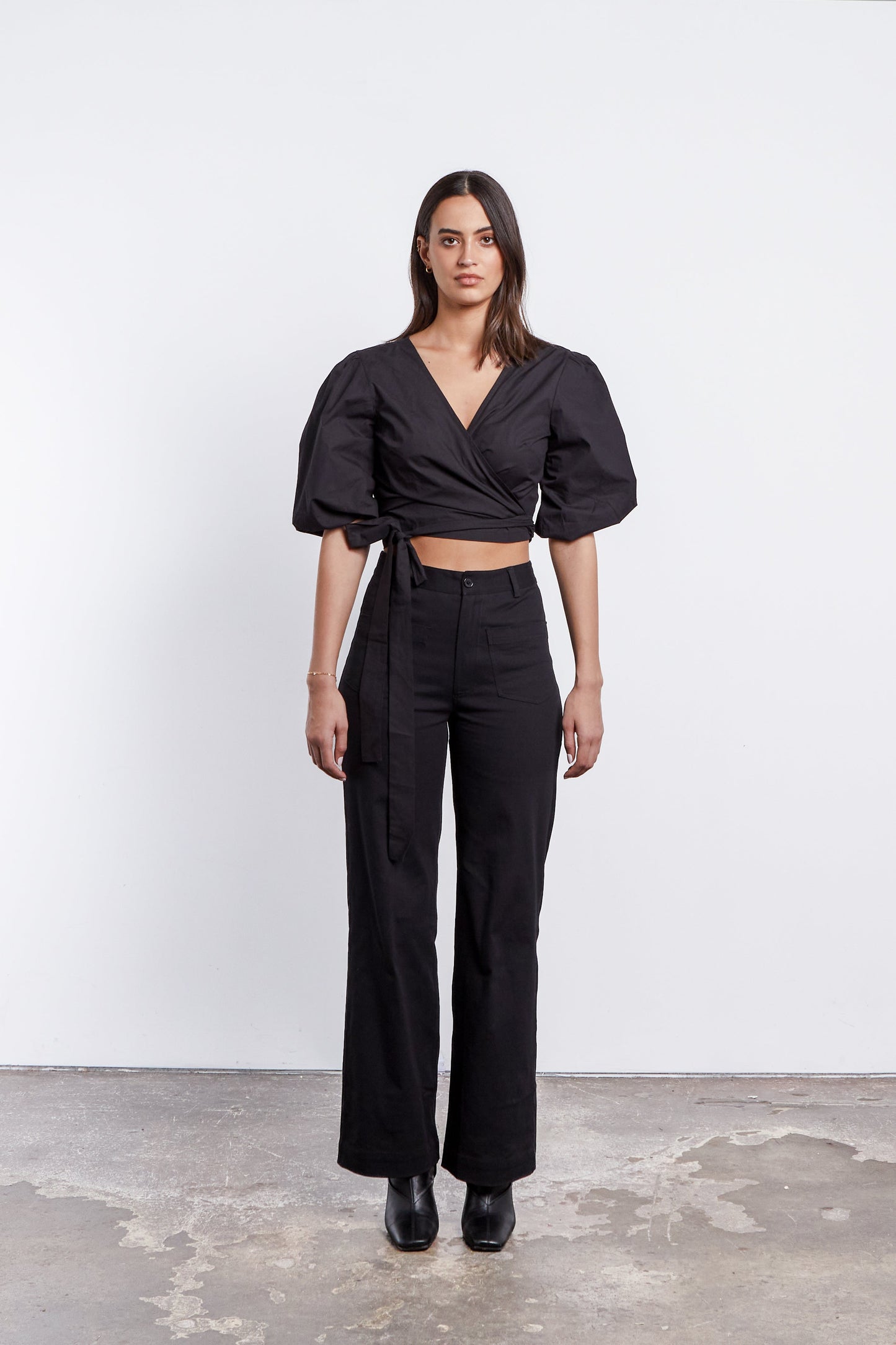 Libby Wrap Top - Black