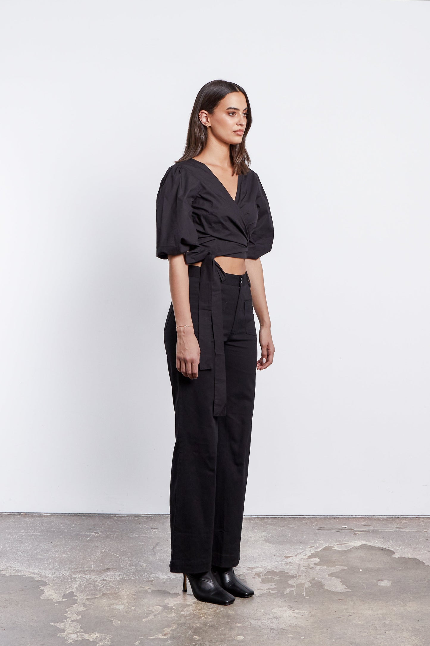 Libby Wrap Top - Black