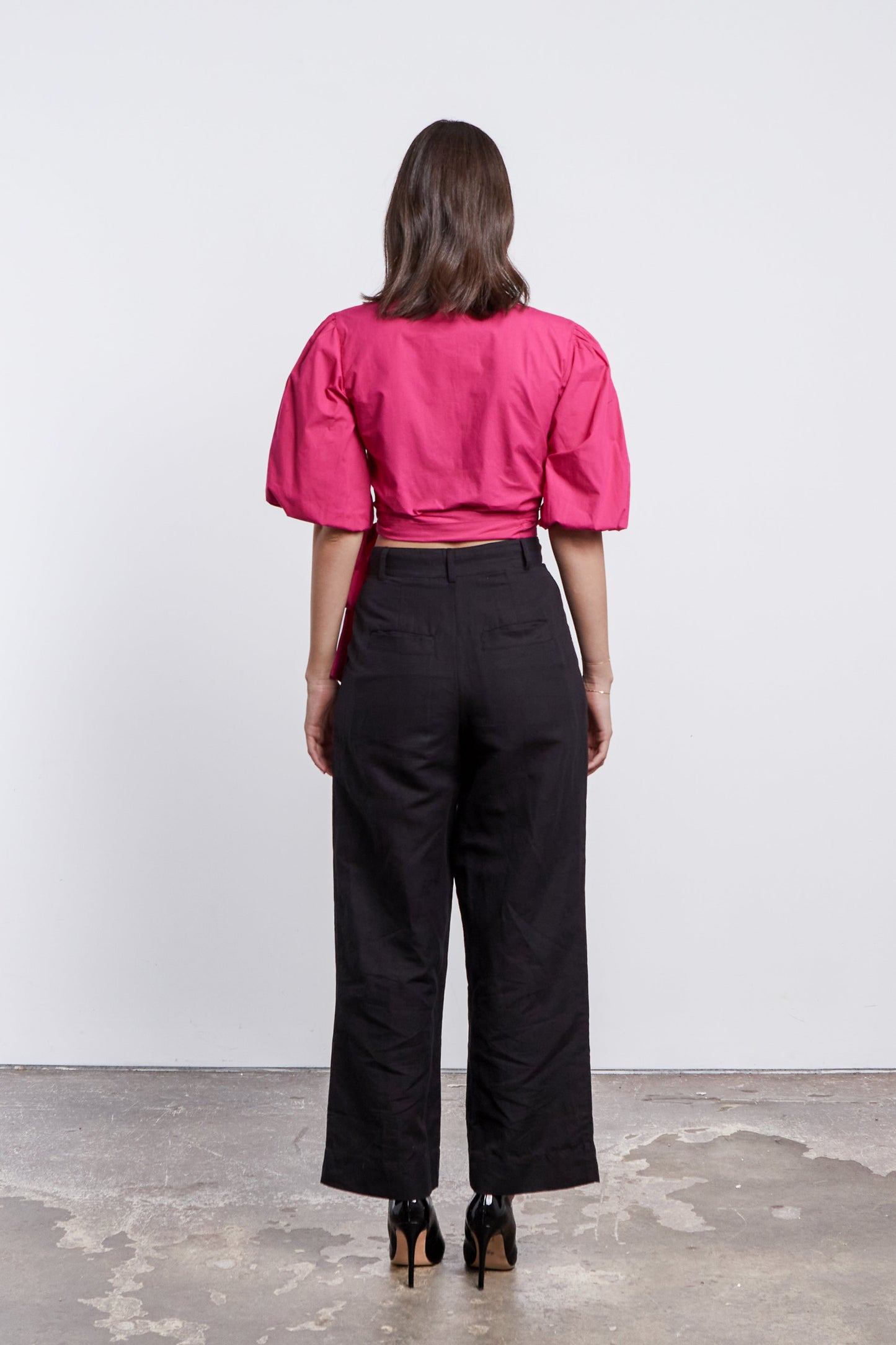 Libby Wrap Top - Dragon fruit