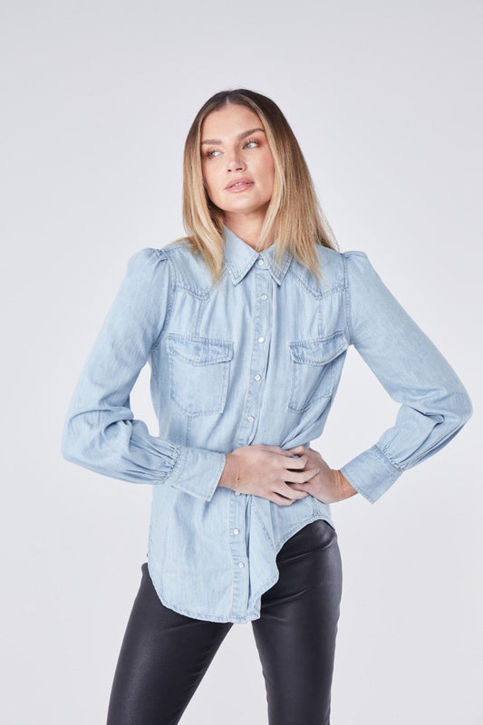 Melody Denim Shirt - Light Wash