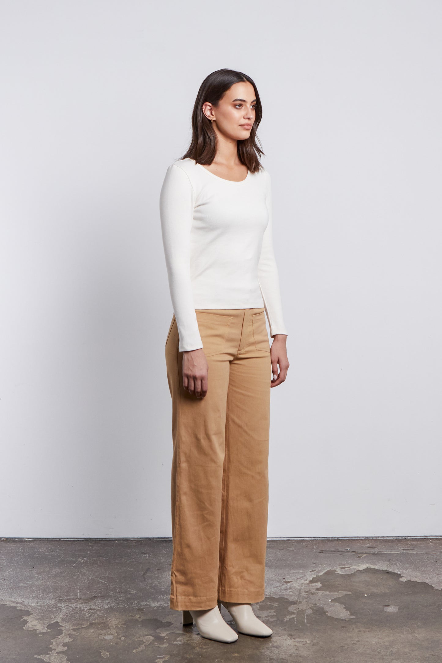 Springer Scoop Neck Top - Marshmallow