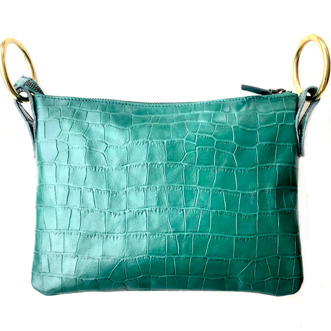 Kali Label Nina Crossbody Bag Jade Croc