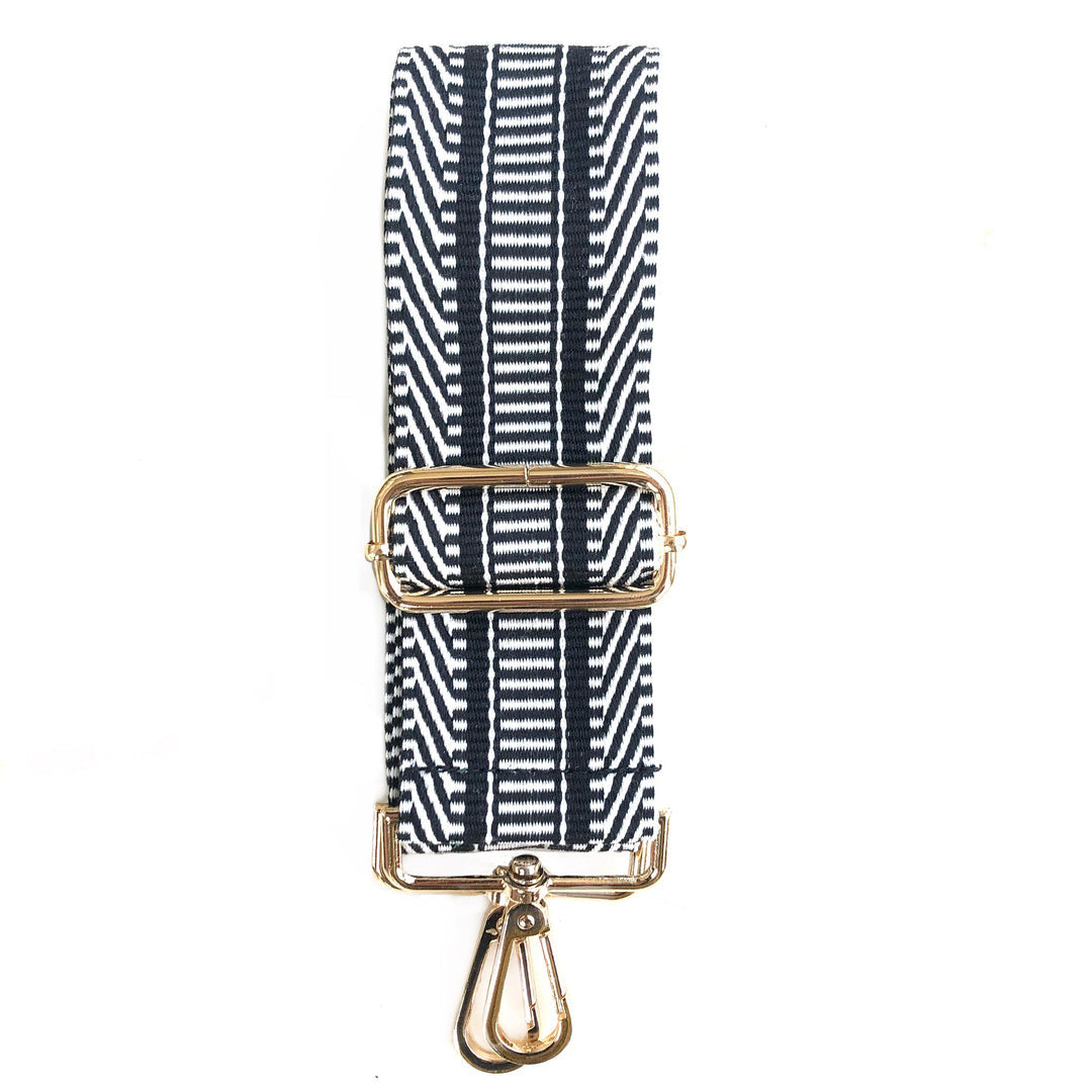 Kali Label Detachable Bag Strap Black Chevron
