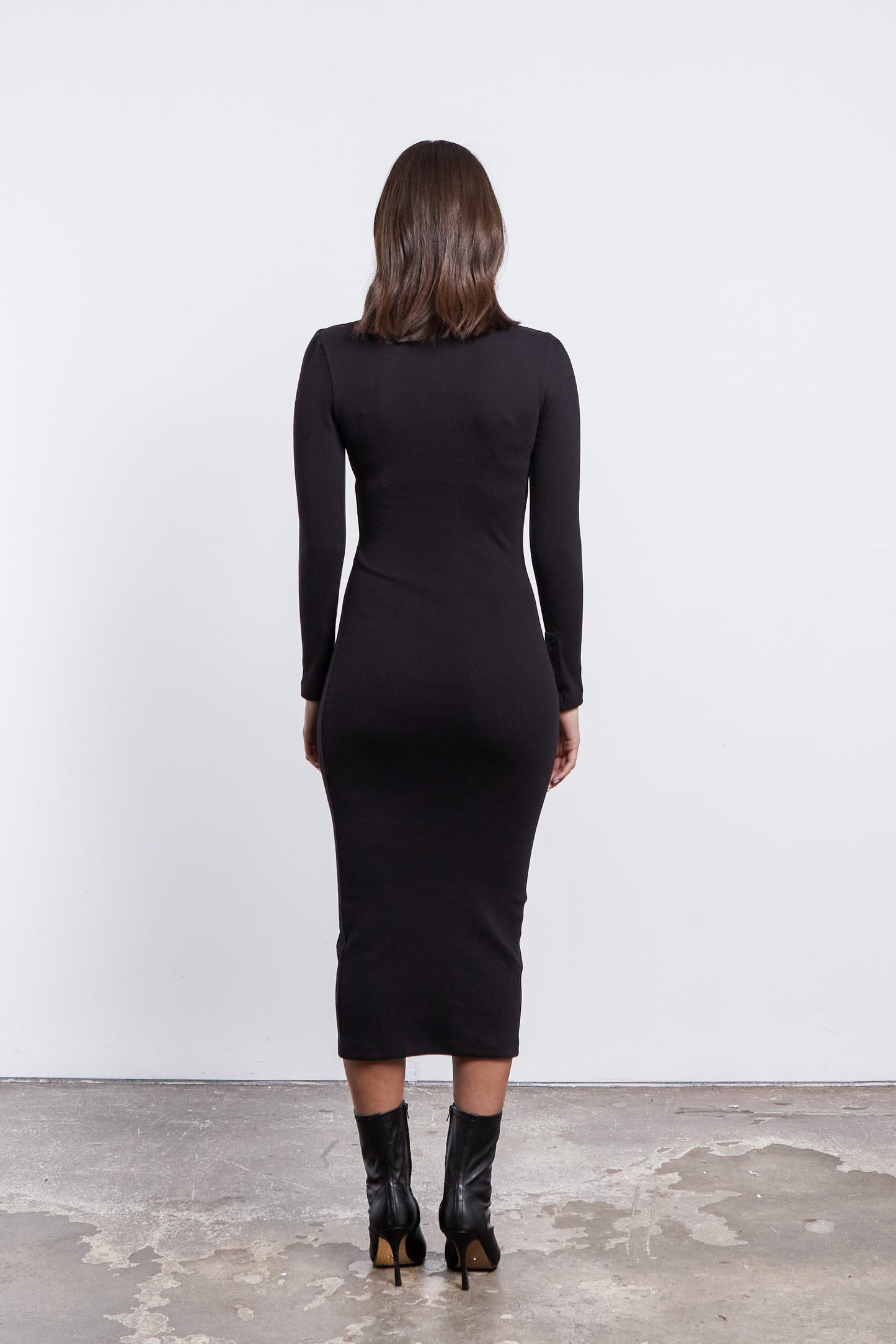 Alexis Rib Dress - Black