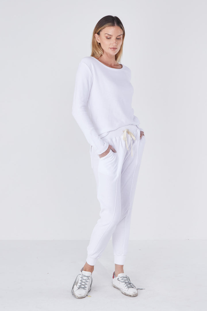 Galaxy Open Knit Sweater - White