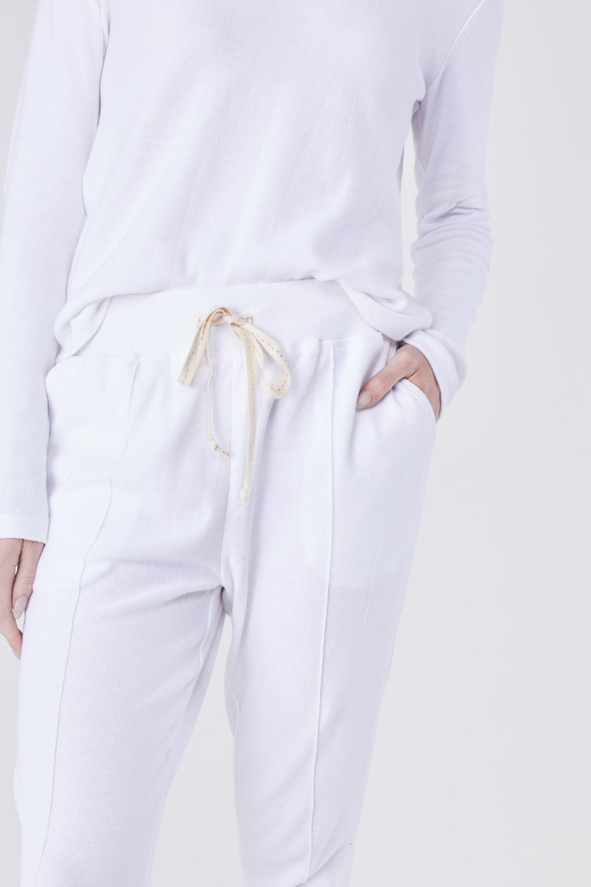 Laguna Open Knit Jogger in White