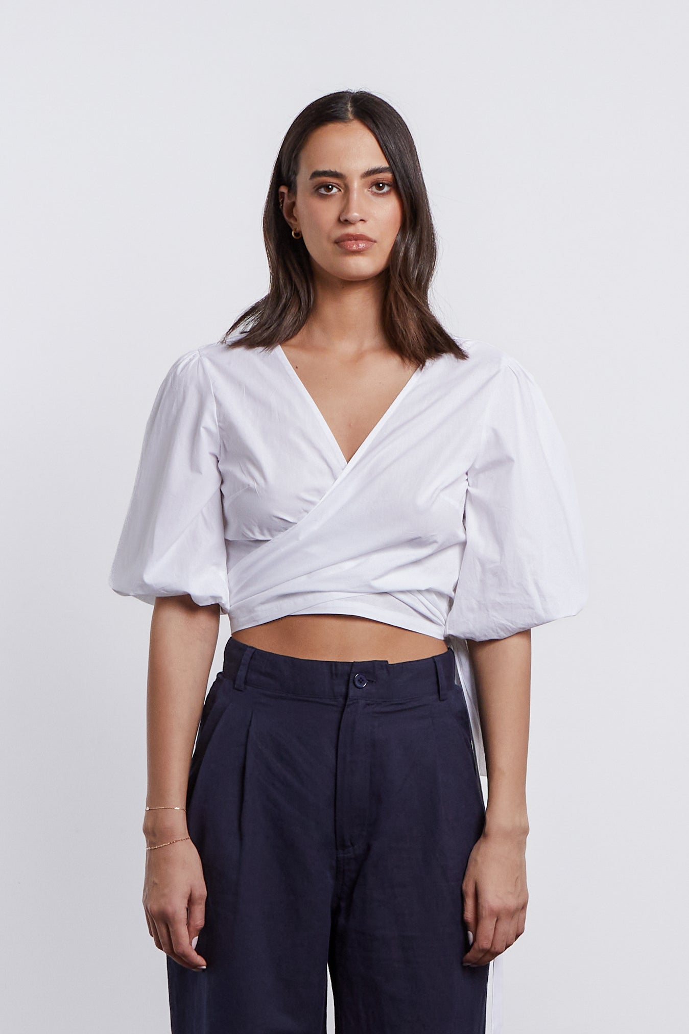 Libby Wrap Top - White