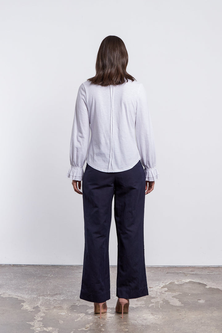 Lotus Top in Optic White