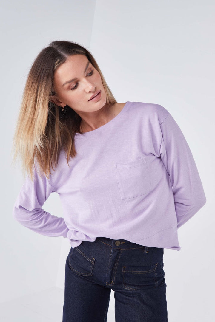 New Jersey French Terry Sweater in Lavender